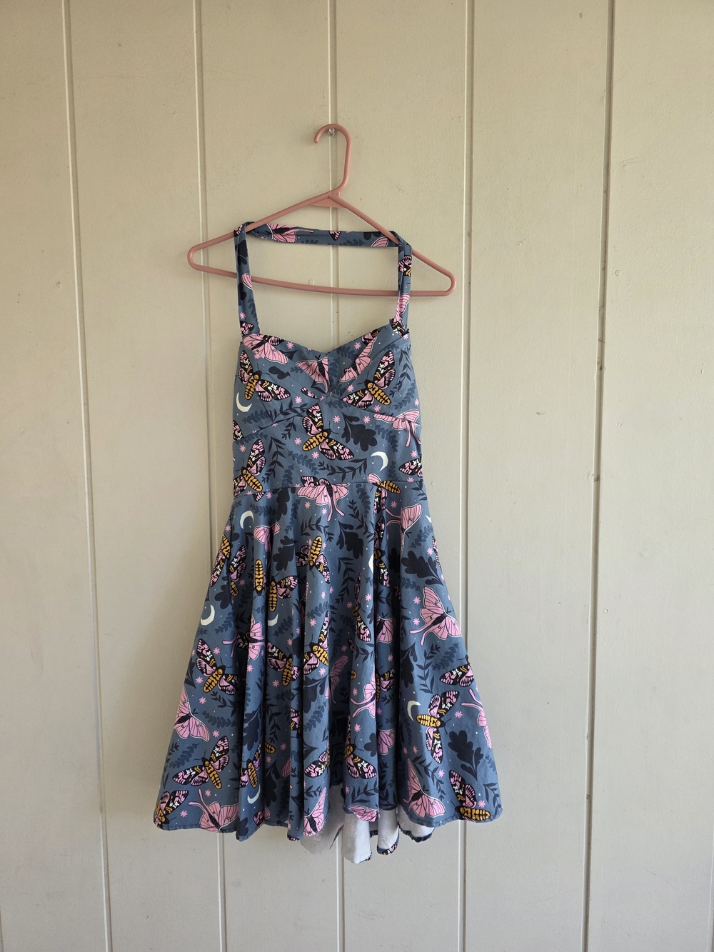 Eva Rose Nocturnal Moth Halter Dress Size Medium Whimsigoth Witchy